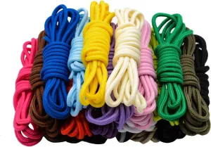 20 Pairs Round Shoelaces Assorted Colored 5mm Width Shoe Laces Strings for Sneakers Boots Skateboard Hiking Athletic Sport Shoes