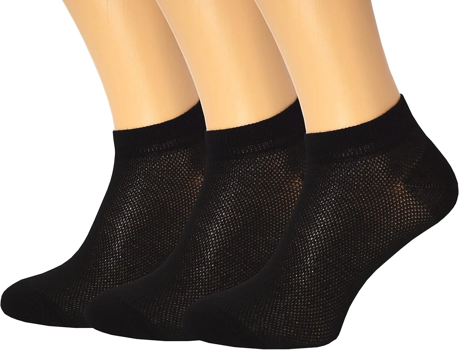3 Pack Unisex Ultra Thin Breathable Dry Fit Low Cut Running Ankle Socks black white grey color