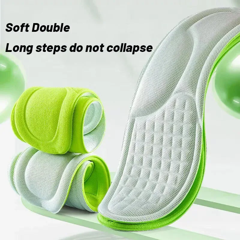 5D Shock-Absorbing Sports Insoles – Soft, Breathable, Deodorizing Shoe Inserts for Men & Women