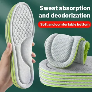 5D Shock-Absorbing Sports Insoles – Soft, Breathable, Deodorizing Shoe Inserts for Men & Women