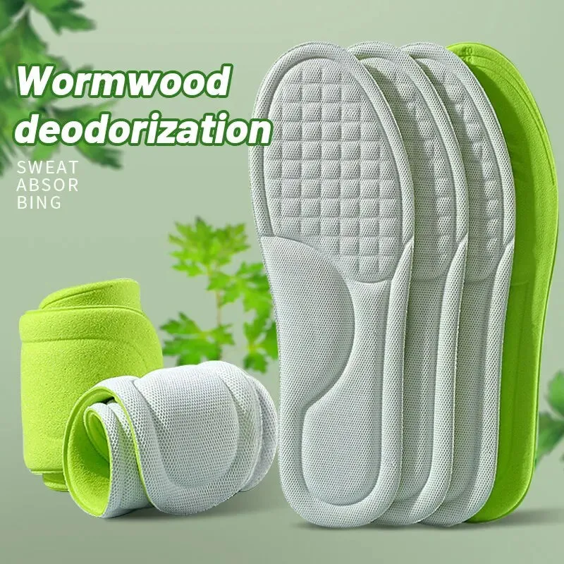 5D Shock-Absorbing Sports Insoles – Soft, Breathable, Deodorizing Shoe Inserts for Men & Women