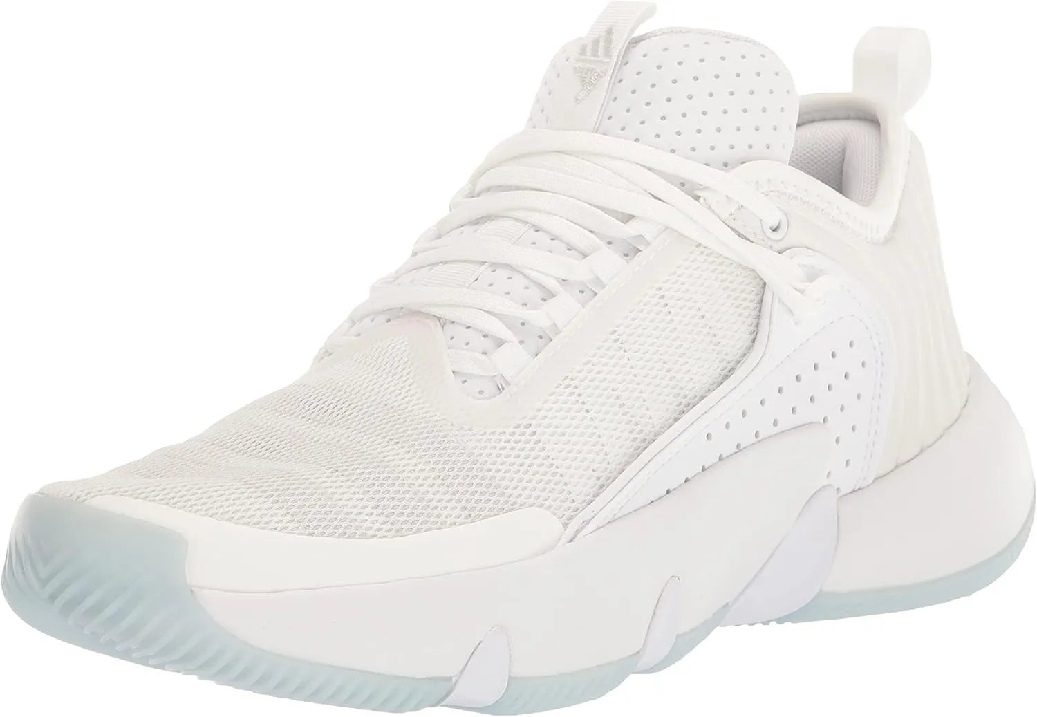 adidas Unisex Trae Unlimited Basketball Shoe, White/Dash Grey/Blue Dawn, 8.5 US Men