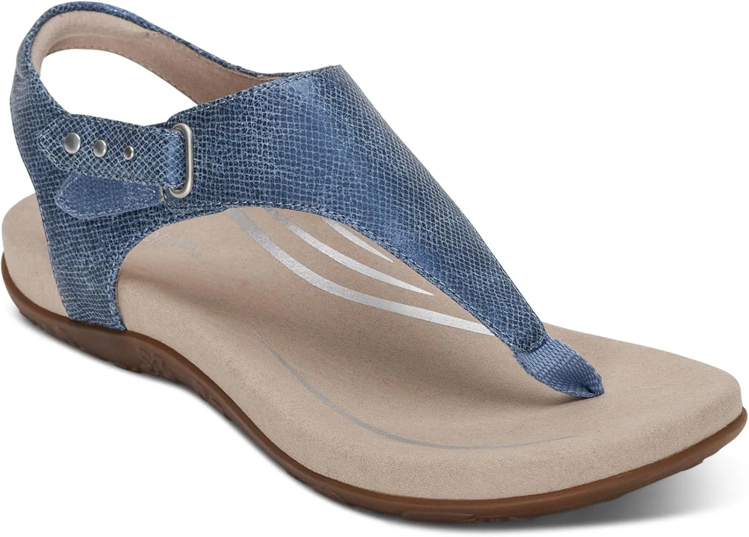 Aetrex Women's Ellie Orthopedic Adjustable Quarter Strap Comfort Thong Sandals