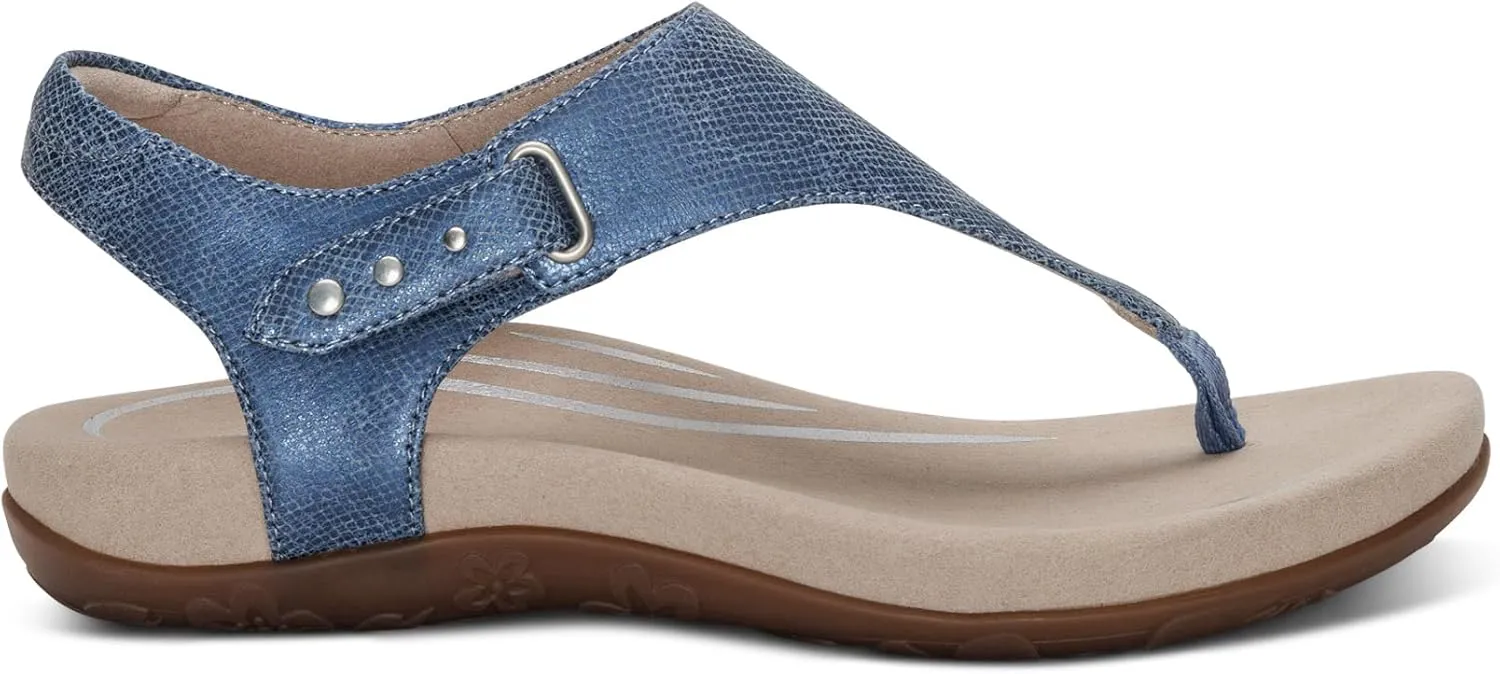 Aetrex Women's Ellie Orthopedic Adjustable Quarter Strap Comfort Thong Sandals