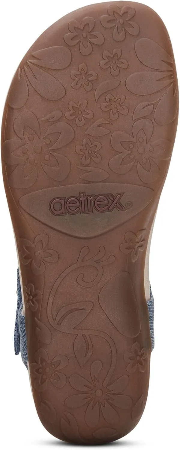 Aetrex Women's Ellie Orthopedic Adjustable Quarter Strap Comfort Thong Sandals