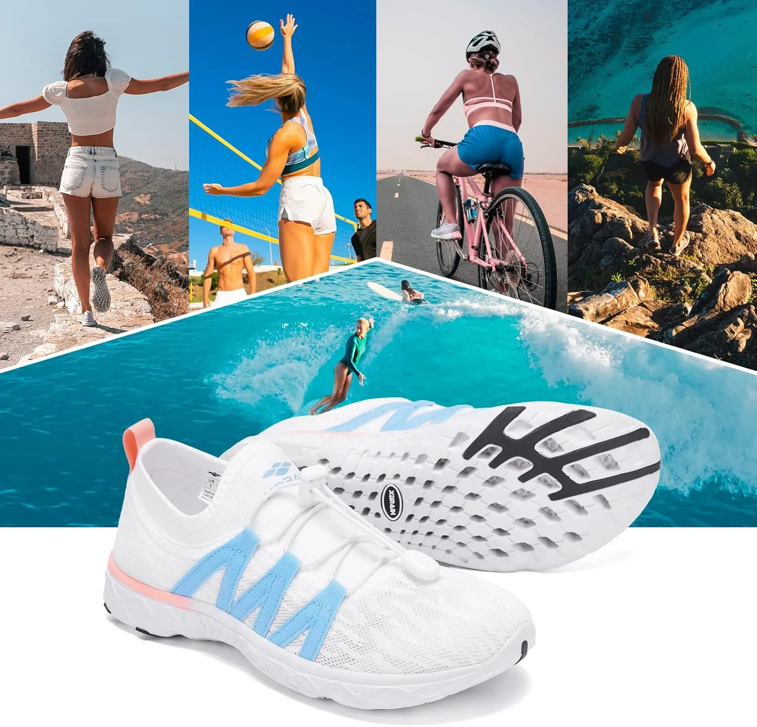 Aleader Women's Mesh Slip On Water Shoes