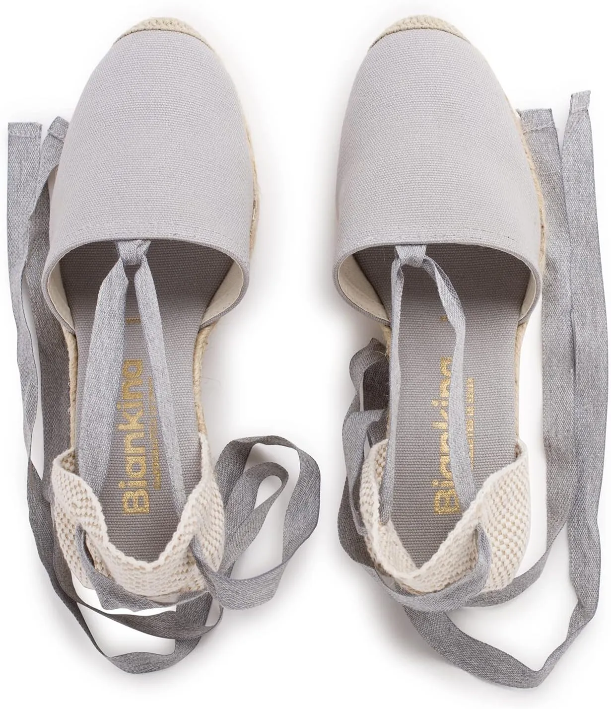 Almanera Authentic Spanish Espadrille Wedge Sandals for Women - Sustainable, Eco Friendly, Vegan Shoes. Classic Style, Organic Cotton Canvas Upper, Comfy Insole, Jute Midsole, Rubber Sole. Made in Spain