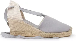 Almanera Authentic Spanish Espadrille Wedge Sandals for Women - Sustainable, Eco Friendly, Vegan Shoes. Classic Style, Organic Cotton Canvas Upper, Comfy Insole, Jute Midsole, Rubber Sole. Made in Spain