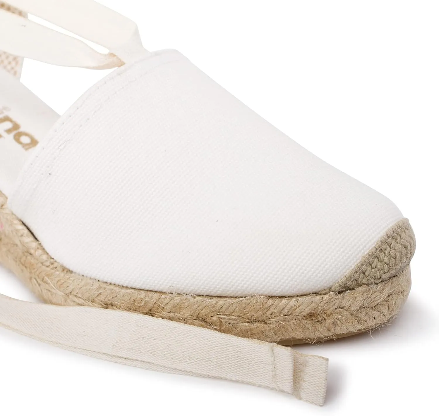 Almanera Authentic Spanish Espadrille Wedge Sandals for Women - Sustainable, Eco Friendly, Vegan Shoes. Classic Style, Organic Cotton Canvas Upper, Comfy Insole, Jute Midsole, Rubber Sole. Made in Spain