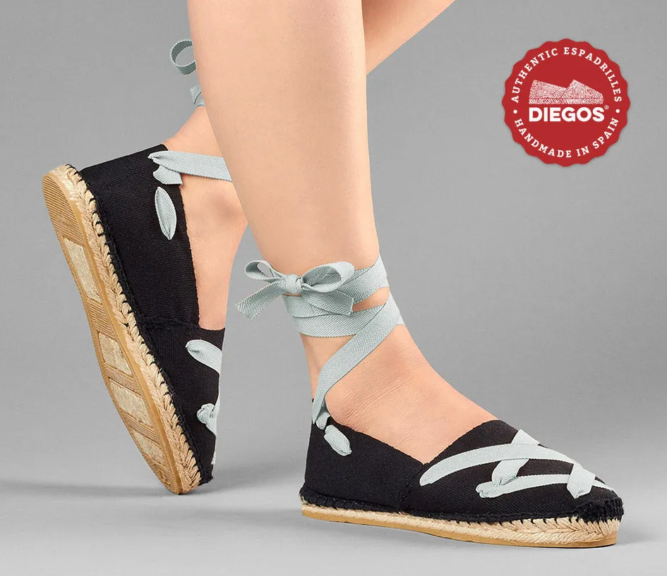 Alpargatas clásicas cordones negras