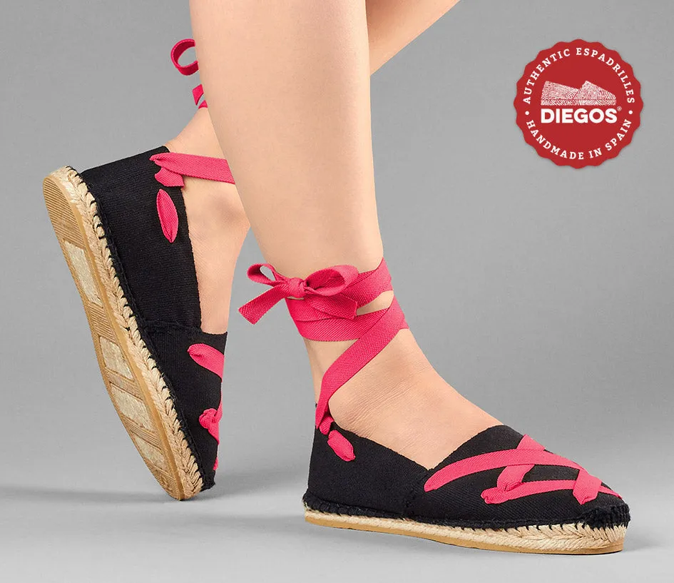 Alpargatas clásicas cordones negras