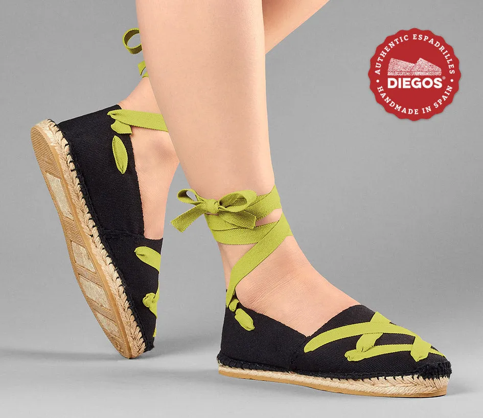 Alpargatas clásicas cordones negras