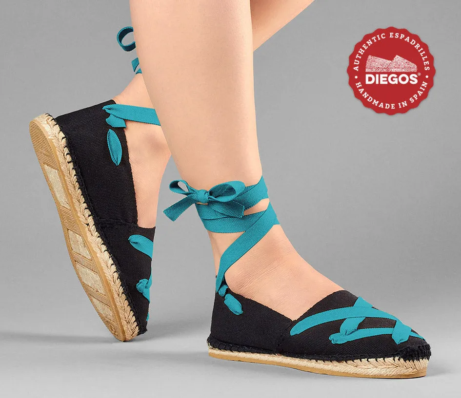 Alpargatas clásicas cordones negras