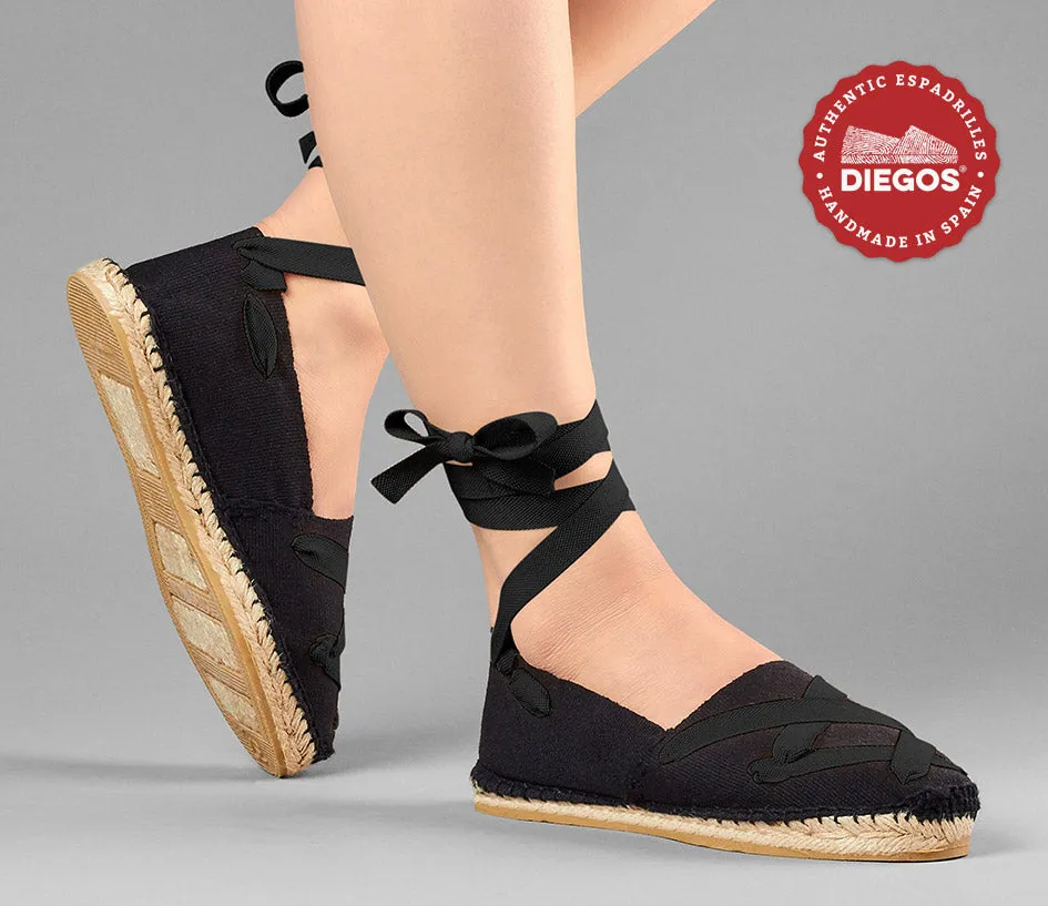 Alpargatas clásicas cordones negras