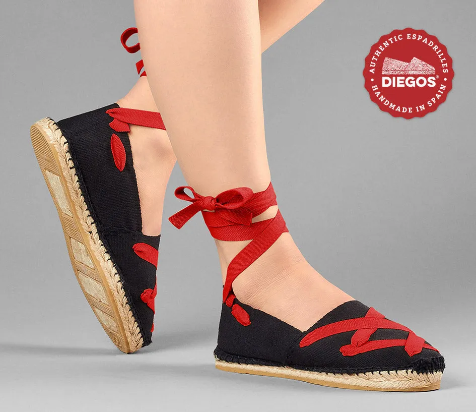Alpargatas clásicas cordones negras