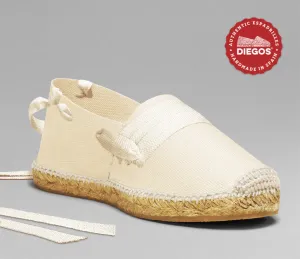 Alpargatas vascas blanco marfil