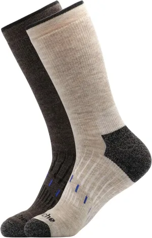 Avalanche Men's Quick Drying Merino Wool Blend Crew Socks With Arch Support 2-Pack