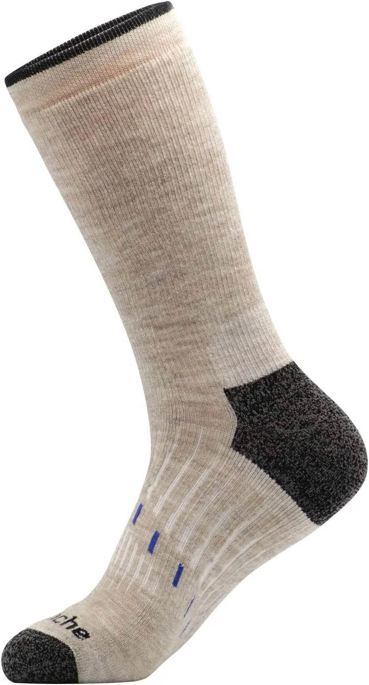Avalanche Men's Quick Drying Merino Wool Blend Crew Socks With Arch Support 2-Pack