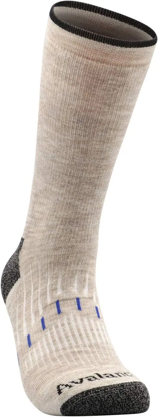 Avalanche Men's Quick Drying Merino Wool Blend Crew Socks With Arch Support 2-Pack
