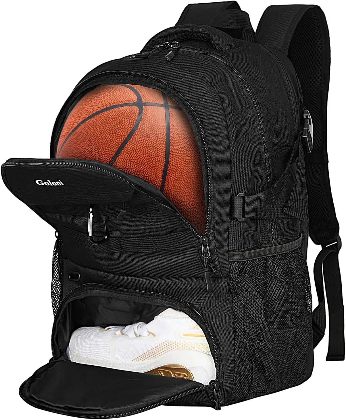 Basketball Backpack for Men and Women,Sports Bag with Ball Compartment,Gym Backpack with Shoe Compartment