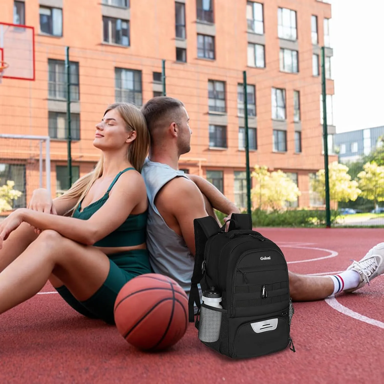 Basketball Backpack for Men and Women,Sports Bag with Ball Compartment,Gym Backpack with Shoe Compartment