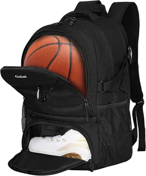 Basketball Backpack for Men and Women,Sports Bag with Ball Compartment,Gym Backpack with Shoe Compartment