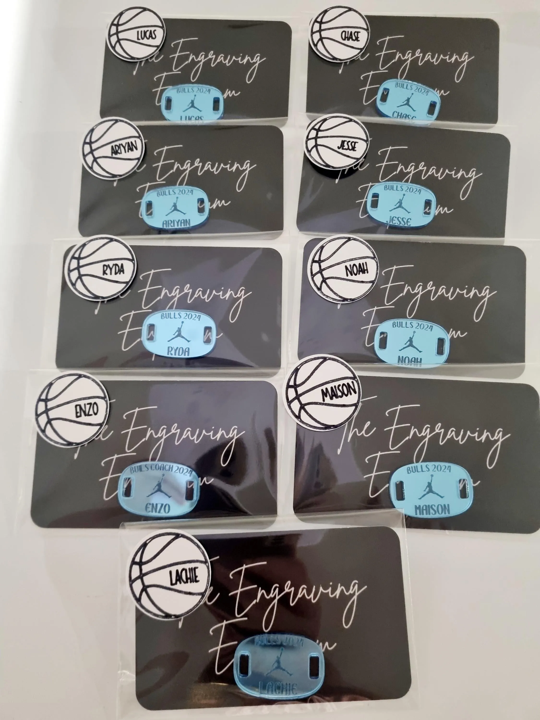 Basketball Coach & Team Gift Set – Personalised Plaque & Shoe Tags