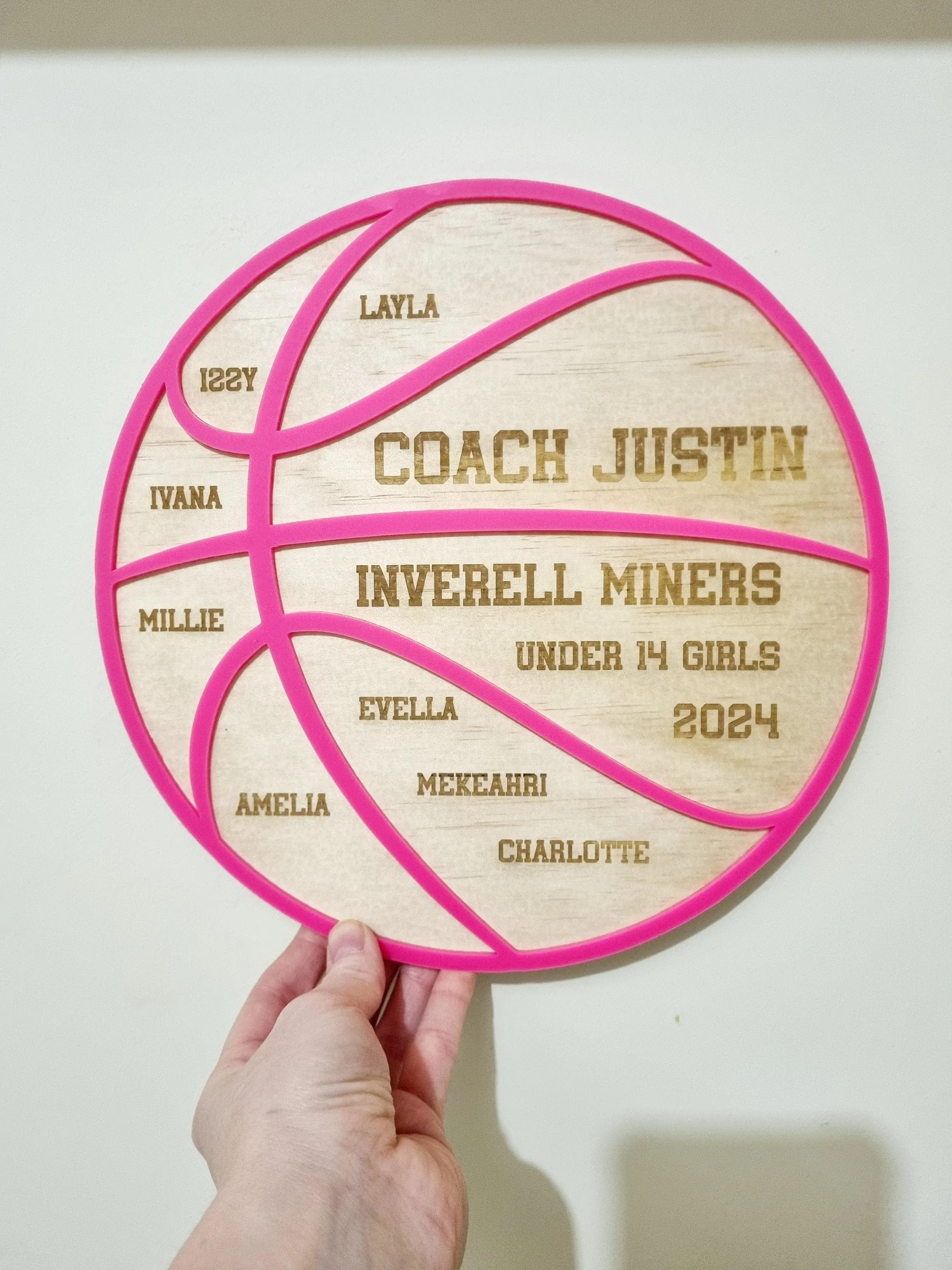 Basketball Coach & Team Gift Set – Personalised Plaque & Shoe Tags