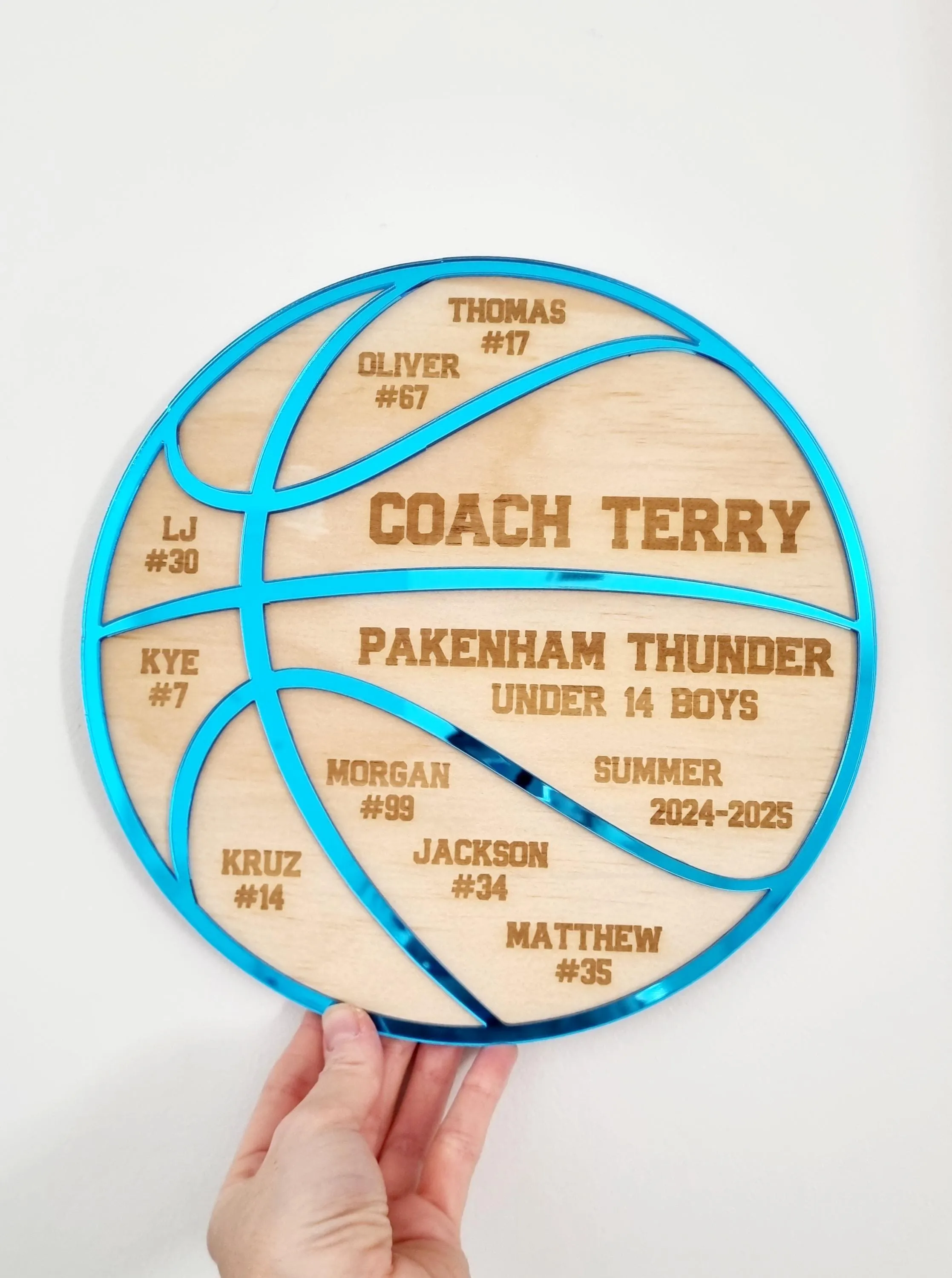 Basketball Coach & Team Gift Set – Personalised Plaque & Shoe Tags