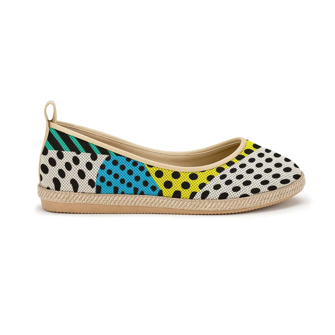 Beige Voyage Round Toe Dotted