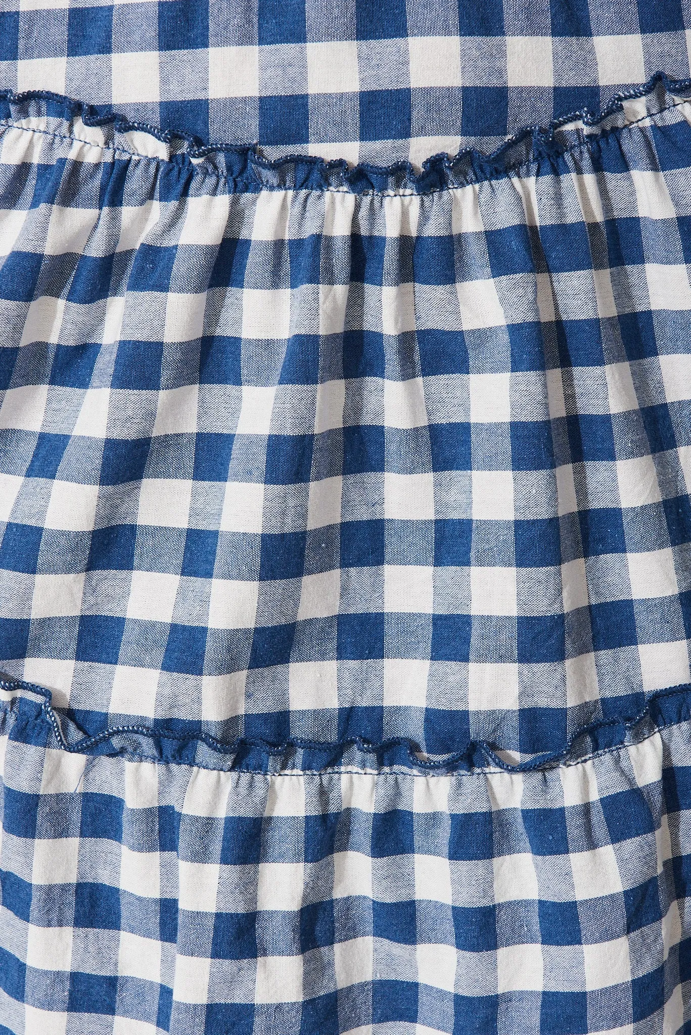 Berridale Dress In Blue With White Gingham Cotton