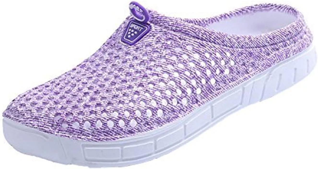 BODON Womens Summer Breathable Mesh Slippers Lightweight Mesh Clog Quick Drying Garden Shoes Footwear Anti-Slip Shoes