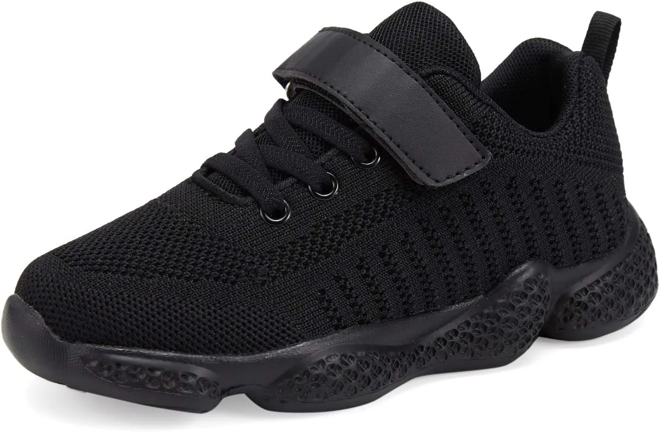 Boys Girls Sneakers Knitted Mesh Sports Shoes Breathable Lightweight Running Shoes for Kids Fashion Athletic Casual Shoes (Little/Big)
