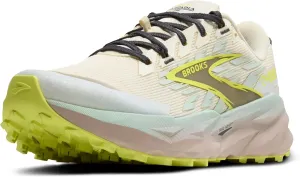 Brooks Women’s Cascadia 19 Mountain Trail Running Shoe - Coconut/Misty Blue/Ebony - 8 Wide