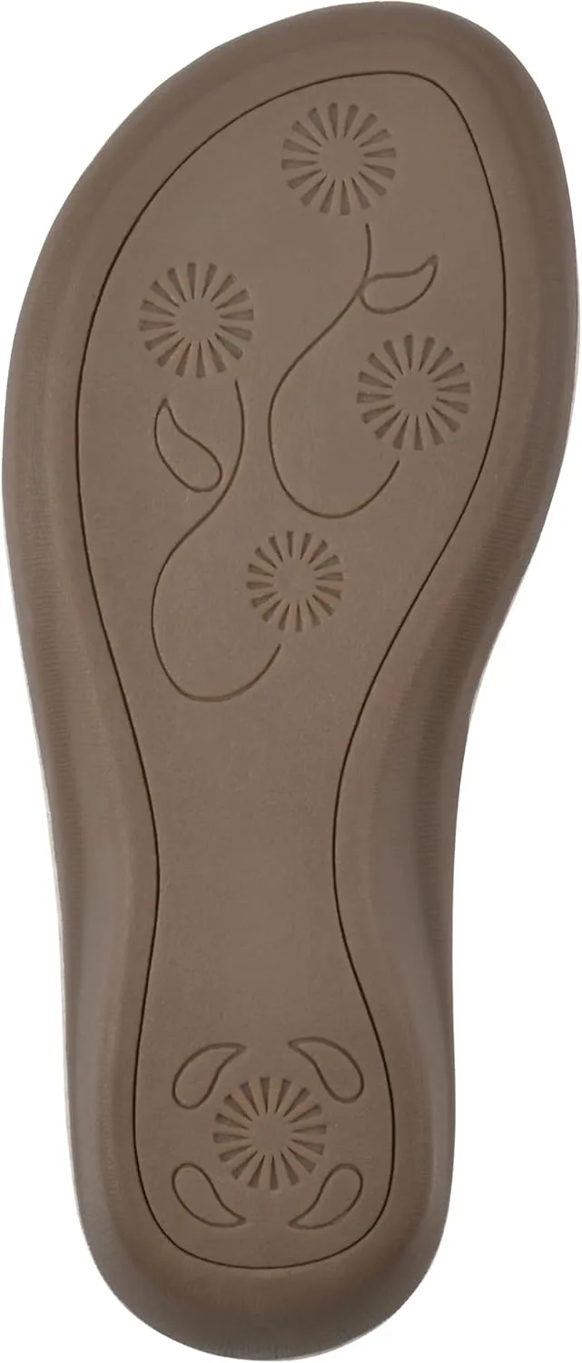 CLIFFS BY WHITE MOUNTAIN Women's Cassia Mini Wedge Flower Flip Flop Sandal