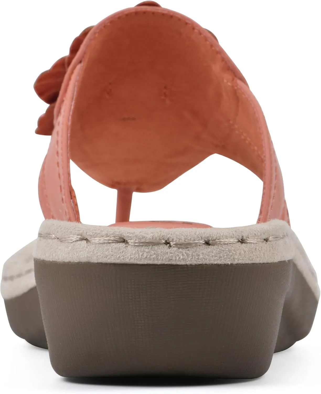 CLIFFS BY WHITE MOUNTAIN Women's Cassia Mini Wedge Flower Flip Flop Sandal