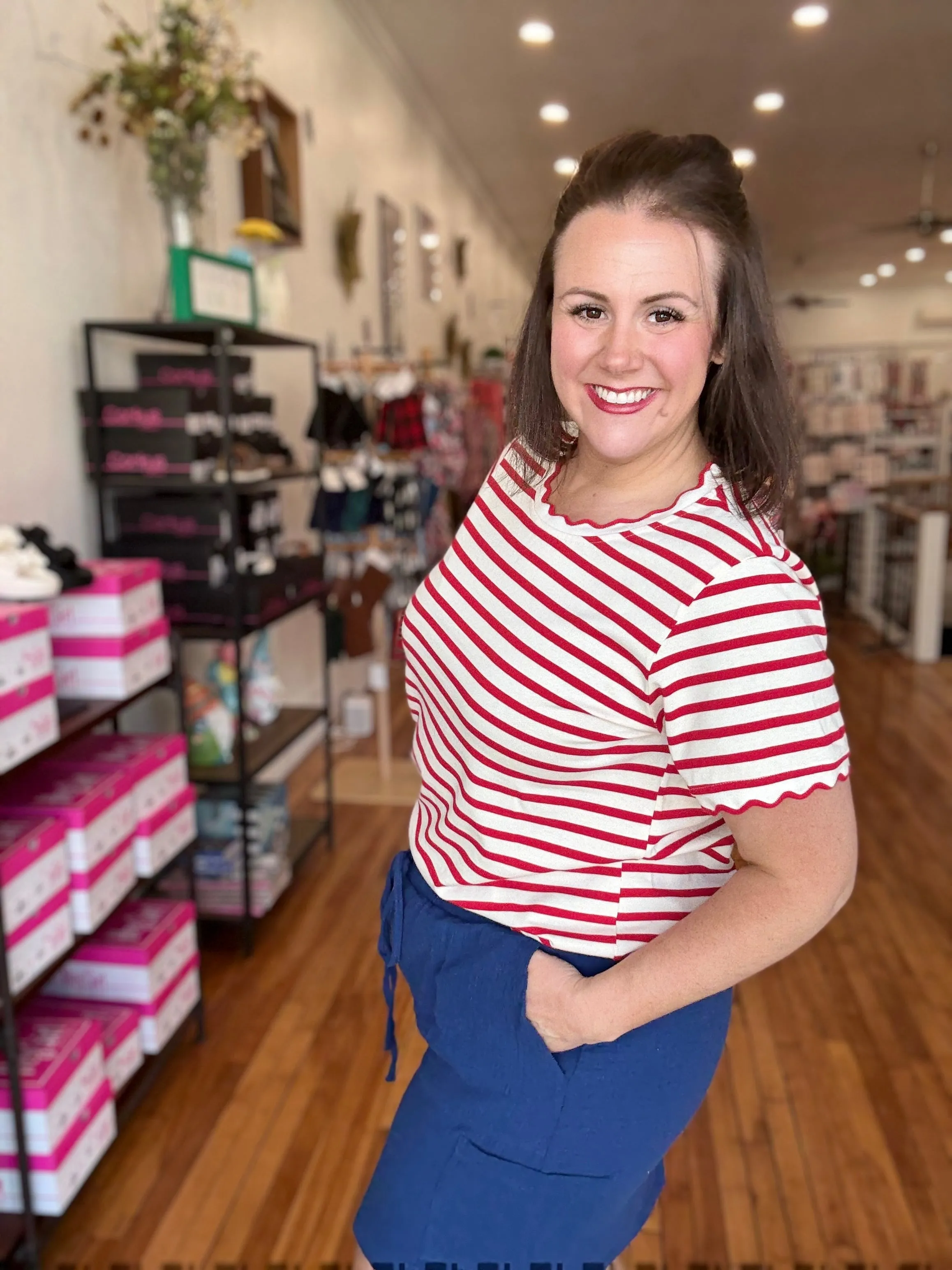 Cotton Gauze Skort Navy