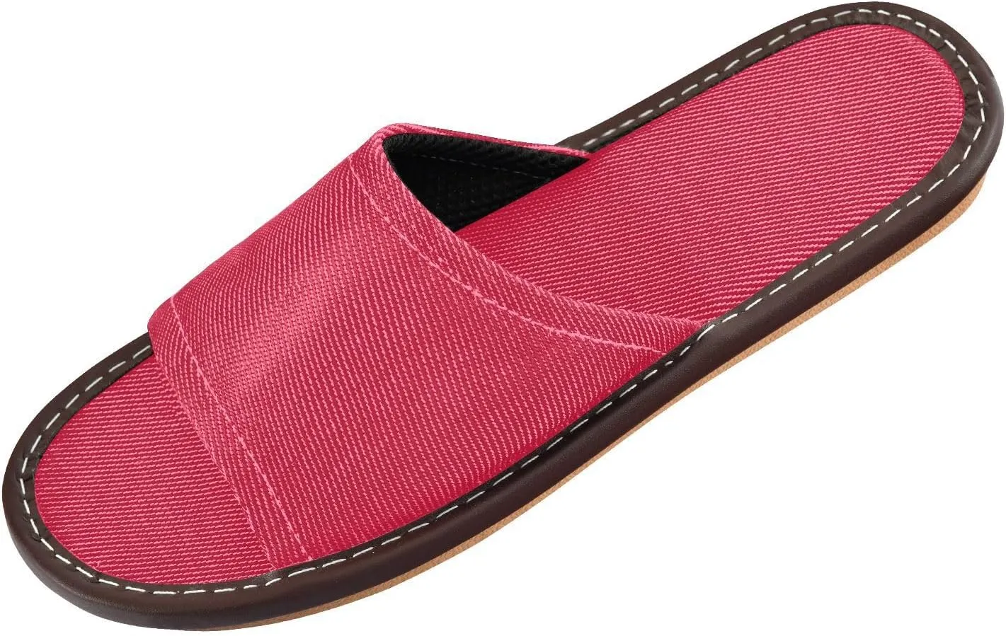 Crimson Red Bathroom Slippers for Men Women Indoor Portable Non-Slip Open Toe Home Shoes for Pool,