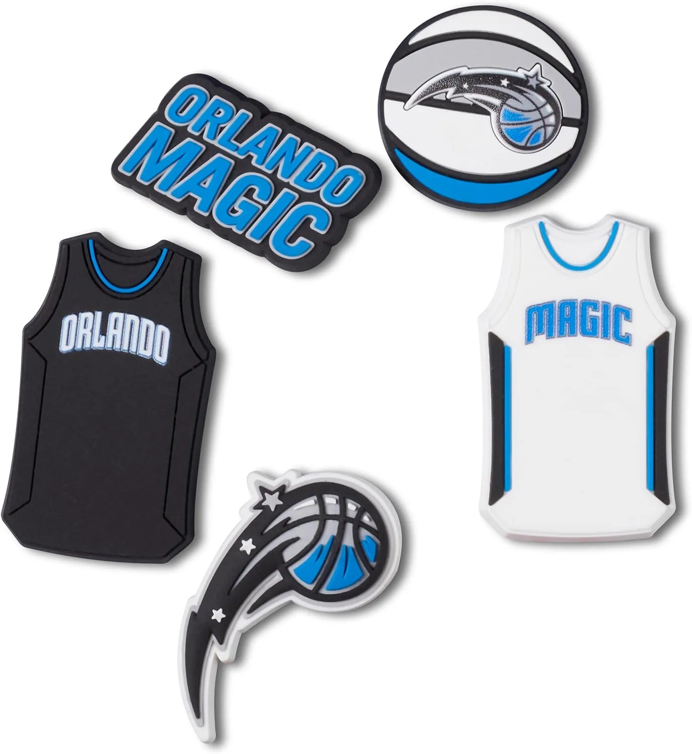Crocs Jibbitz Shoe Charms, NBA Basketball Teams Sports Collection Multi Packs