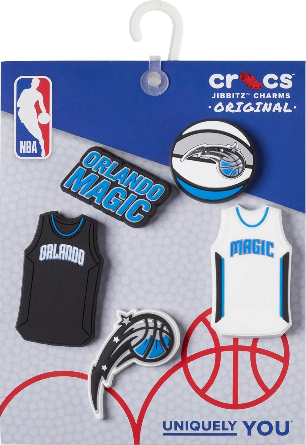 Crocs Jibbitz Shoe Charms, NBA Basketball Teams Sports Collection Multi Packs