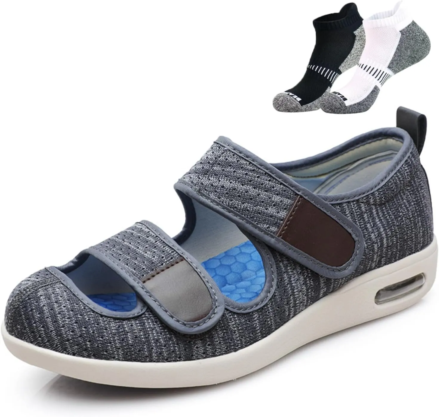 Diabetic Shoes,Summer Breathable Wide Last Elderly Walking Shoes