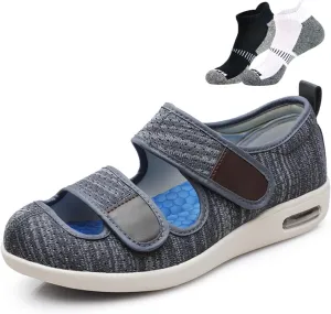 Diabetic Shoes,Summer Breathable Wide Last Elderly Walking Shoes