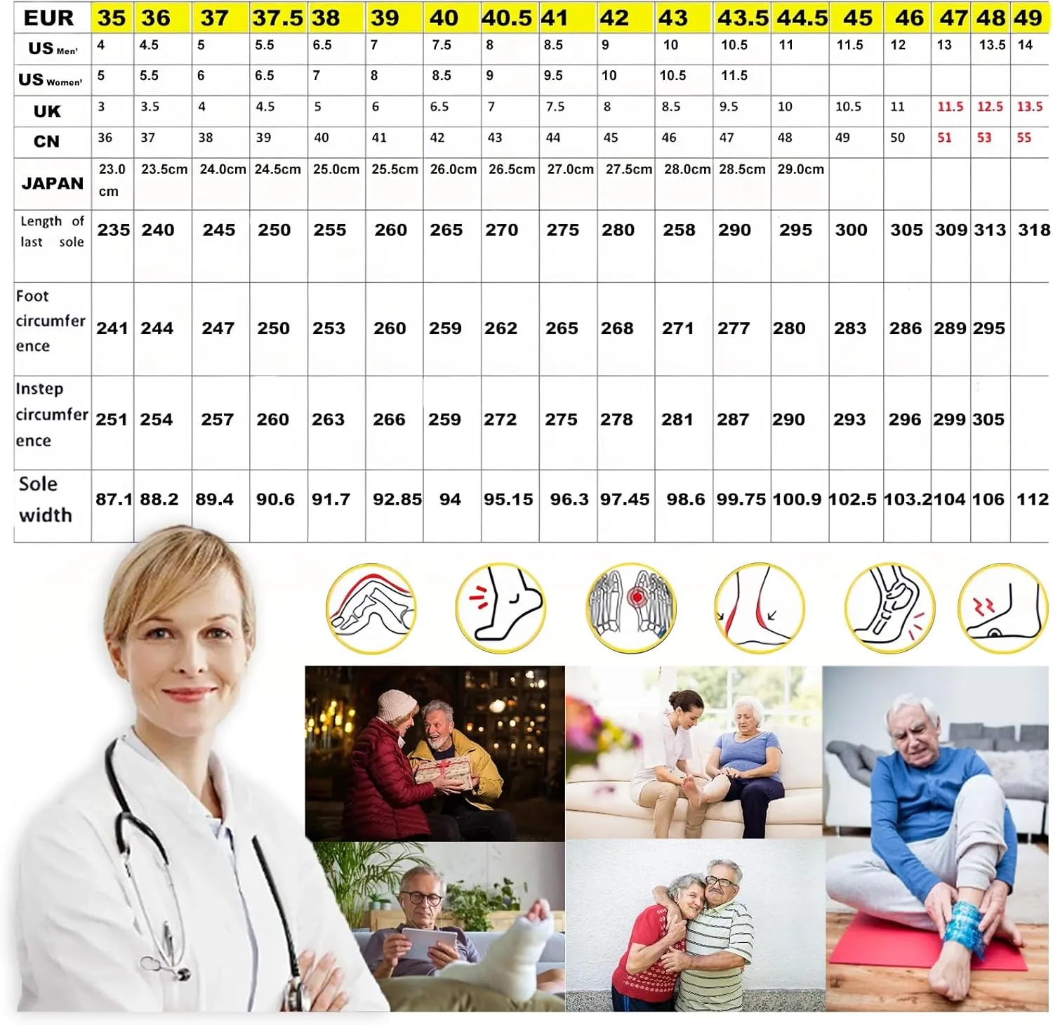Diabetic Shoes,Summer Breathable Wide Last Elderly Walking Shoes