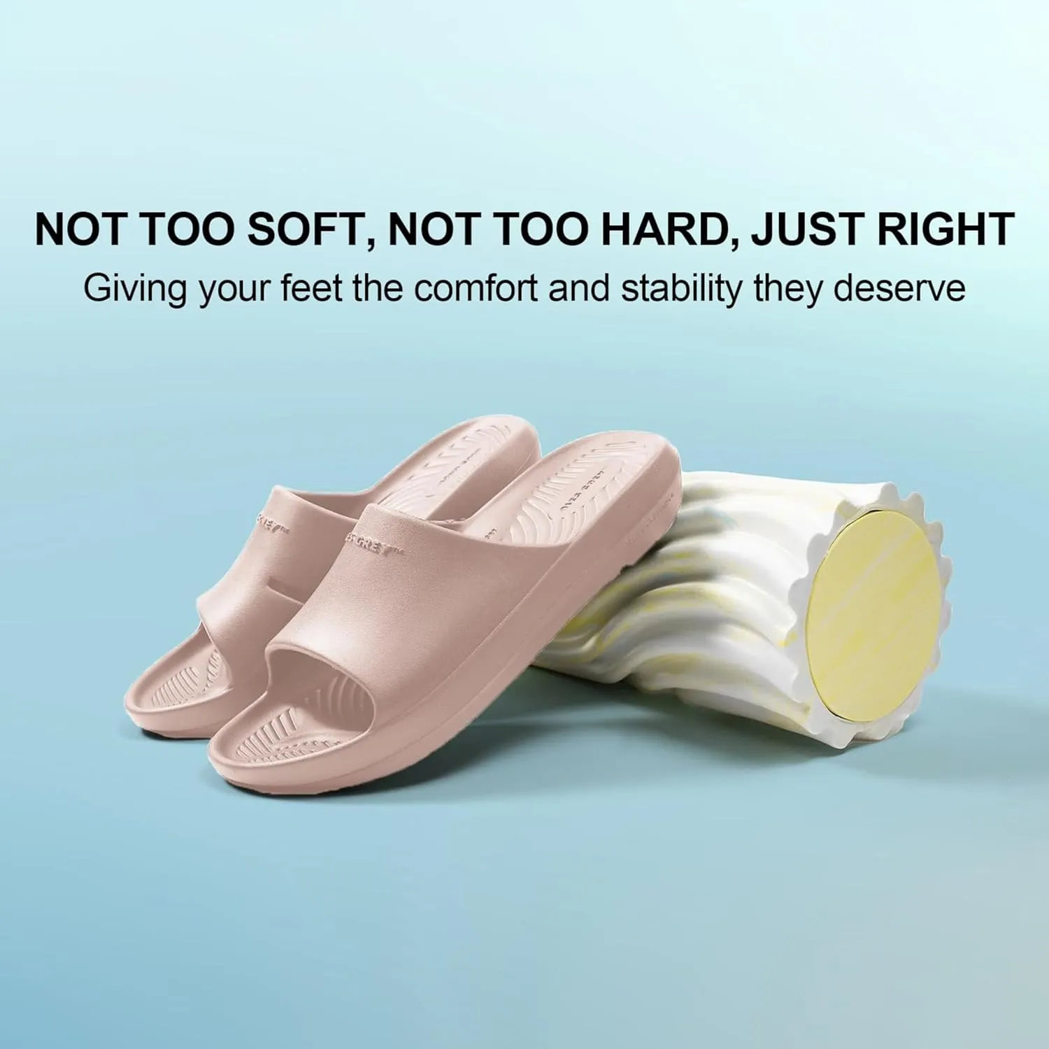 ECO Malibu Recovery Unisex Slides Slippers - Arch Support, Comfortable, Lightweight Sandals, Quick Drying, Indoor/Outdoor for Adult, Men & Women