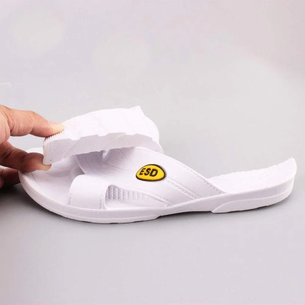 ESD Work Clean Room Lab Breathable and Deodorant Anti-Static Anti-Skid Slippers,Quick Drying Bathroom Slippers,Industrial Home Dual-use Unlimited Folding Super Elastic.Woman