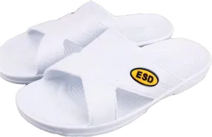 ESD Work Clean Room Lab Breathable and Deodorant Anti-Static Anti-Skid Slippers,Quick Drying Bathroom Slippers,Industrial Home Dual-use Unlimited Folding Super Elastic.Woman