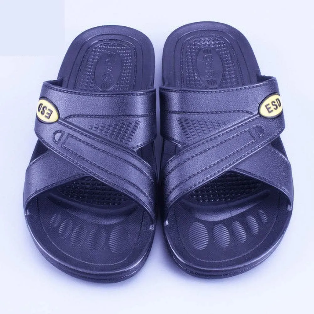 ESD Work Clean Room Lab Slippers, Anti-Static Anti-Skid Slippers,Quick Drying Bathroom Slippers, Industrial Home Dual-use Unlimited Folding Super Elastic.