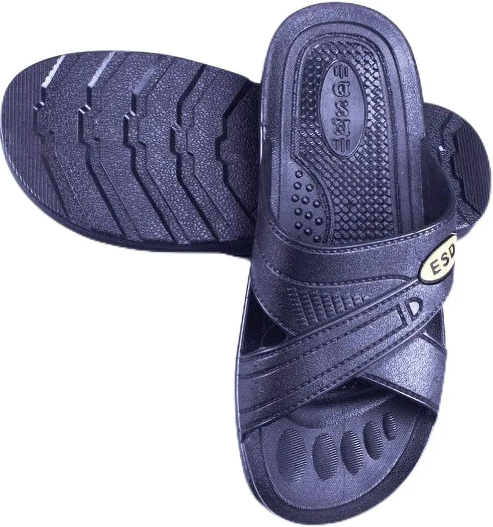 ESD Work Clean Room Lab Slippers, Anti-Static Anti-Skid Slippers,Quick Drying Bathroom Slippers, Industrial Home Dual-use Unlimited Folding Super Elastic.