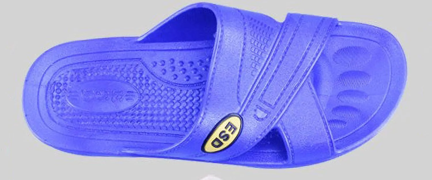ESD Work Clean Room Lab Slippers, Anti-Static Anti-Skid Slippers,Quick Drying Bathroom Slippers, Industrial Home Dual-use Unlimited Folding Super Elastic.