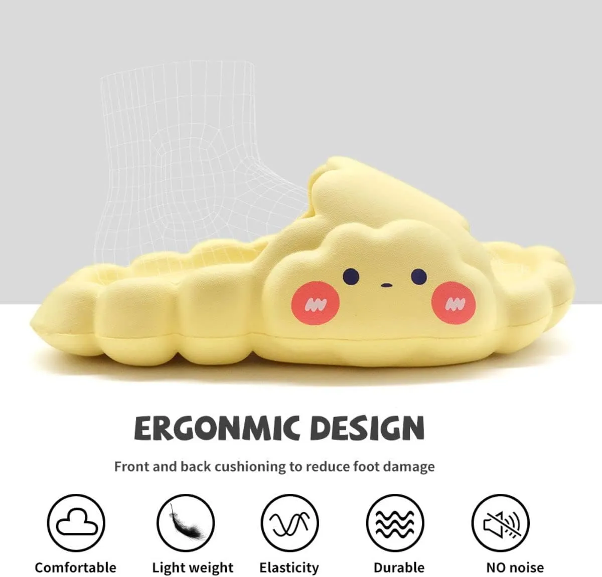EVA Cloud Sandals and Slippers for Women and Men Indoor & Outdoor Thick Platform Summer Beach Non-Slip Quick Drying Shower Slides Bathroom Massage Friendly Casual Slippers